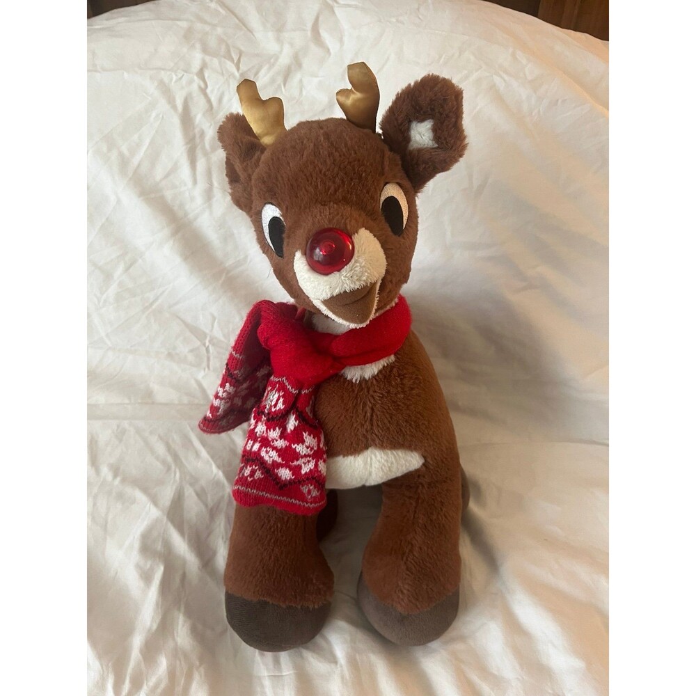 Rudolph the Red Nose Reindeer Christmas Build-a-Bear. Nose does not work